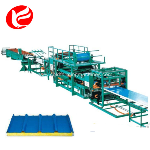 Waterproof eps roof sandwich panel forming machinery